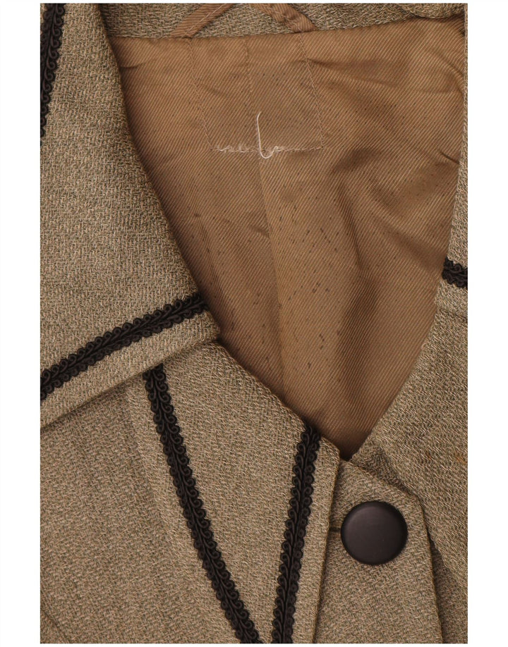 Vintage γυναικείο σακάκι με 4 κουμπιά UK 8 Small Beige