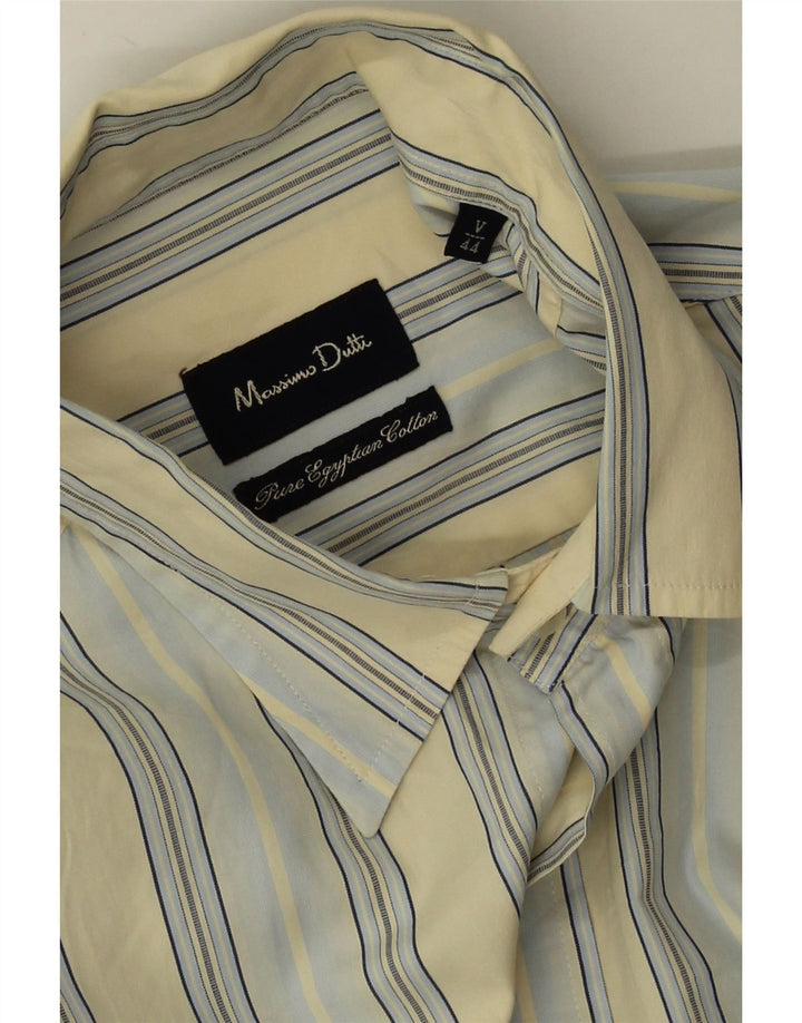 Ανδρικό πουκάμισο Massimo Dutti EU 44 XS κίτρινο ριγέ