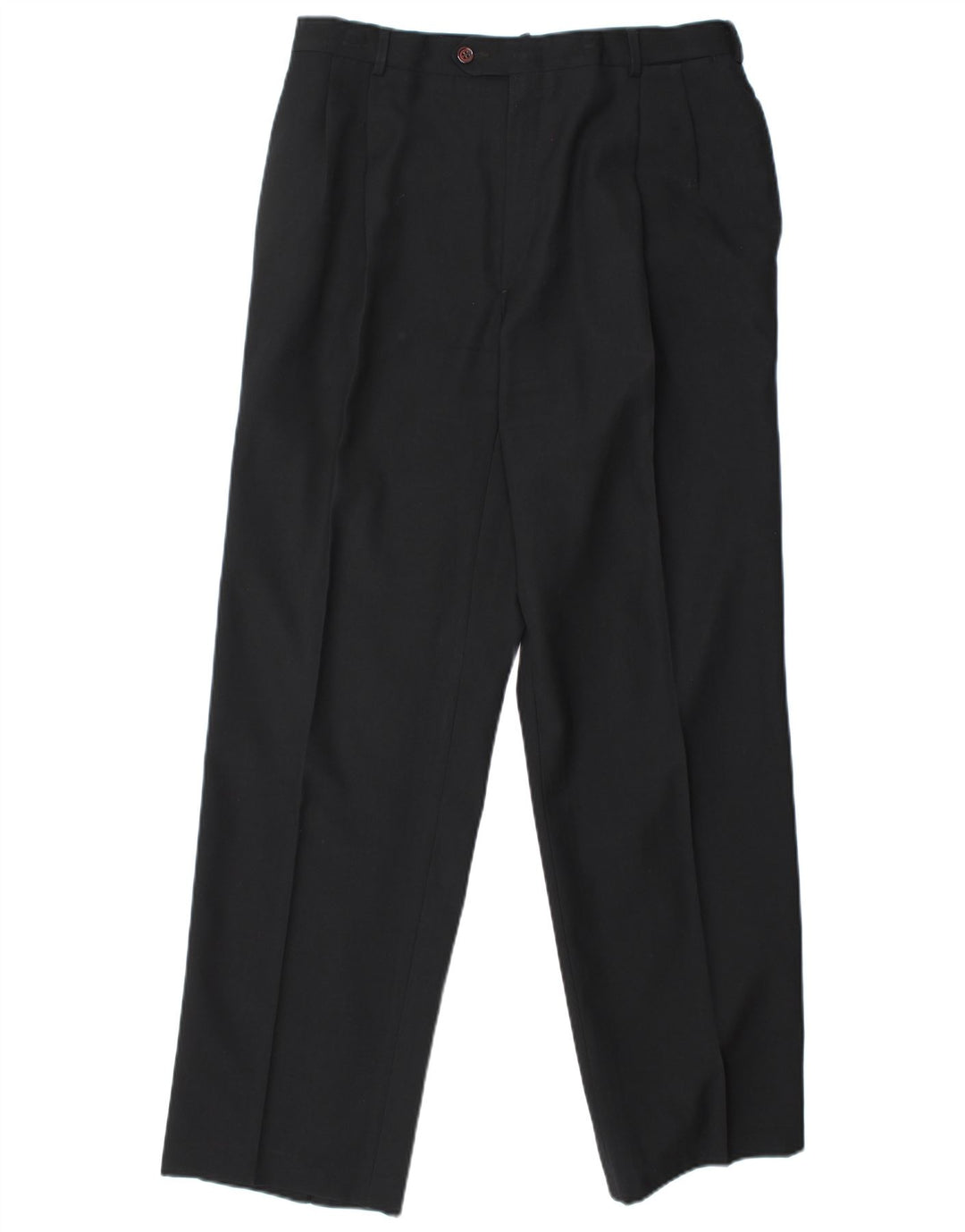 Egon Von Furstenberg Ανδρικό UK 40 Large W32 L32 Μαύρο παρθένο μαλλί