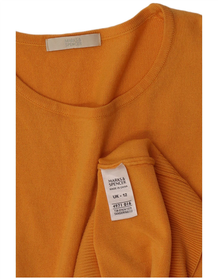 Marks & Spencer Γυναικείο πουλόβερ με λαιμόκοψη UK 12 μεσαίου πορτοκαλί ακρυλικό