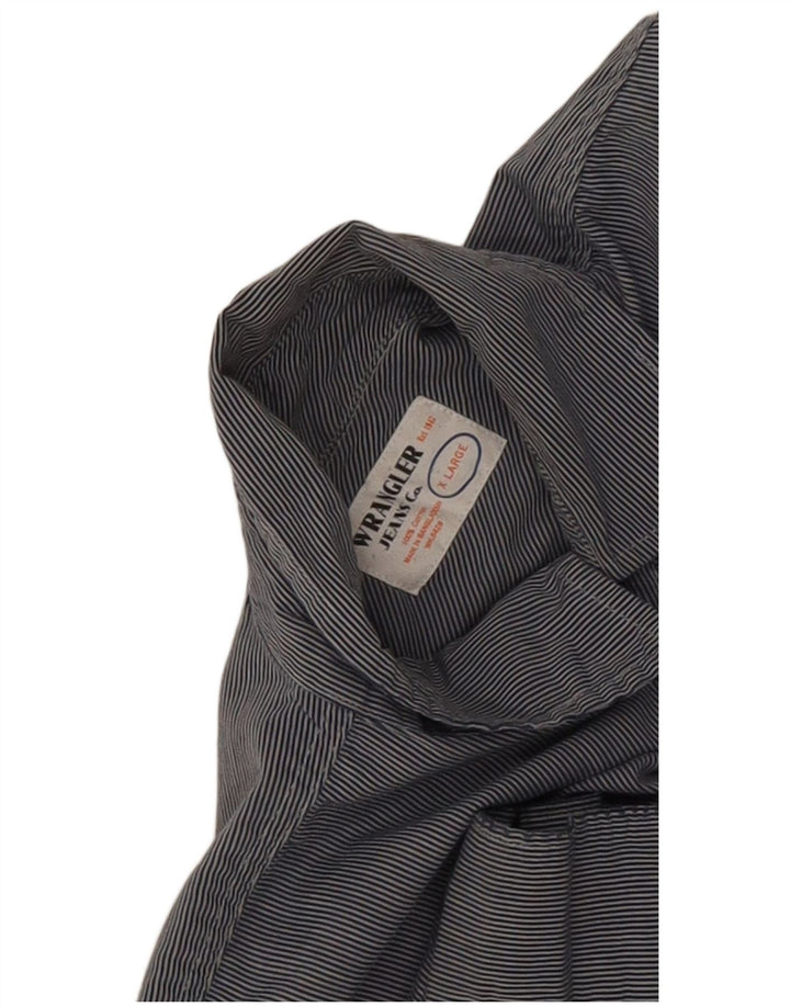 Ανδρικό πουκάμισο Wrangler XL Μπλε βαμβακερό ριγέ
