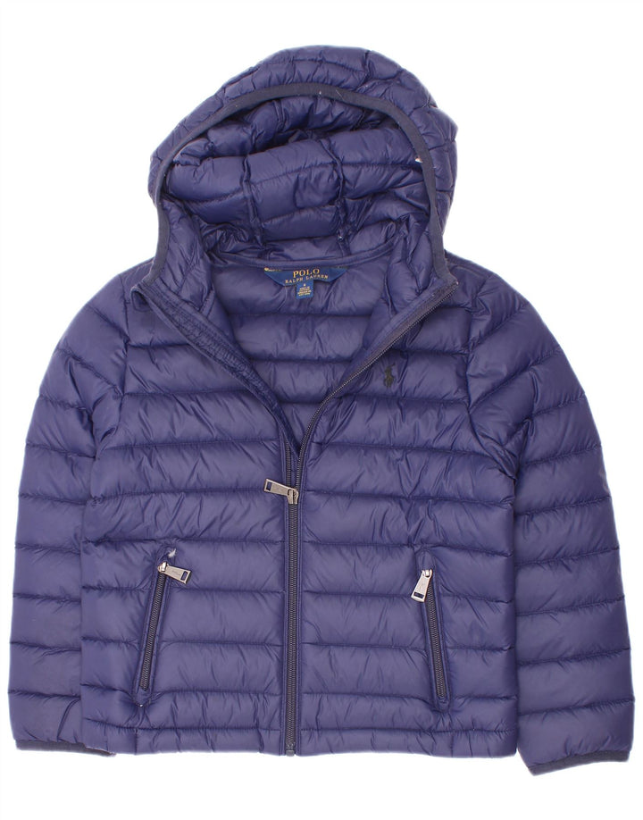 Μπουφάν Polo Ralph Lauren Boys με κουκούλα με επένδυση 5-6 ετών Navy Blue Polyester