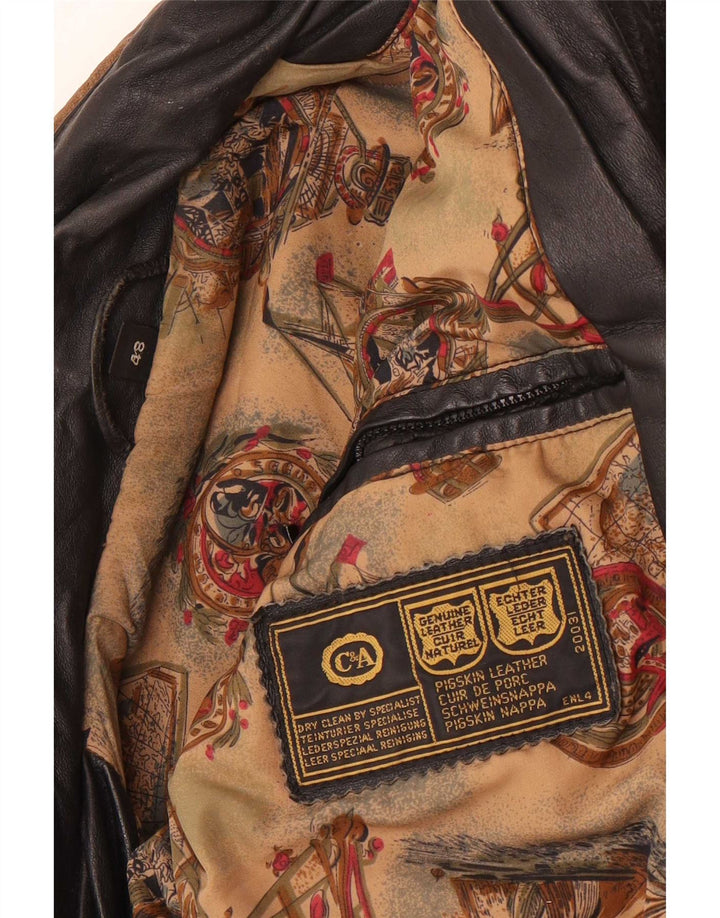 Ανδρικό δερμάτινο μπουφάν C&A Bomber EU 48 Medium Black