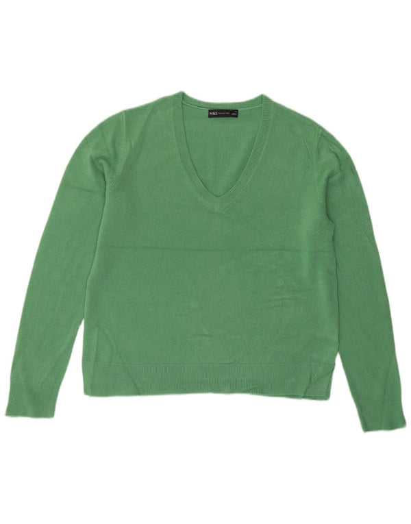 Marks & Spencer Γυναικείο πουλόβερ με λαιμόκοψη UK 14 Large Green