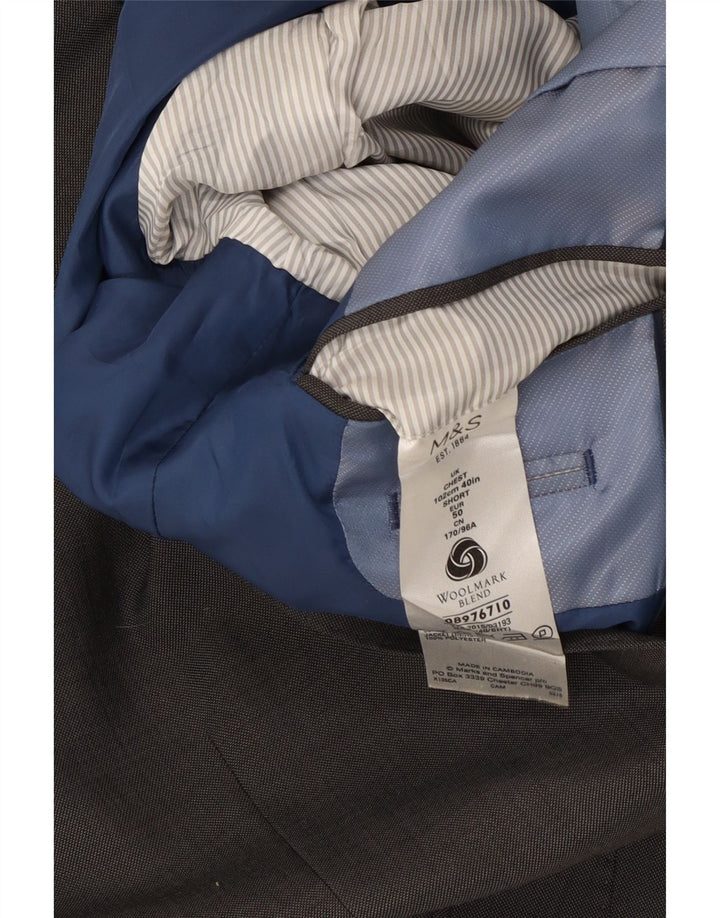 Marks & Spencer Ανδρικό μπουφάν blazer UK 40 μεσαίου γκρι μαλλί