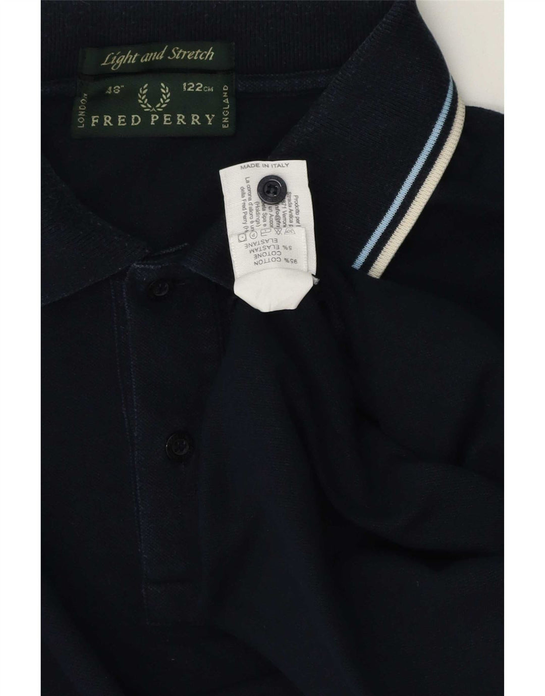 Fred Perry Ανδρικό πουκάμισο Polo μεγάλο μπλε ναυτικό βαμβακερό