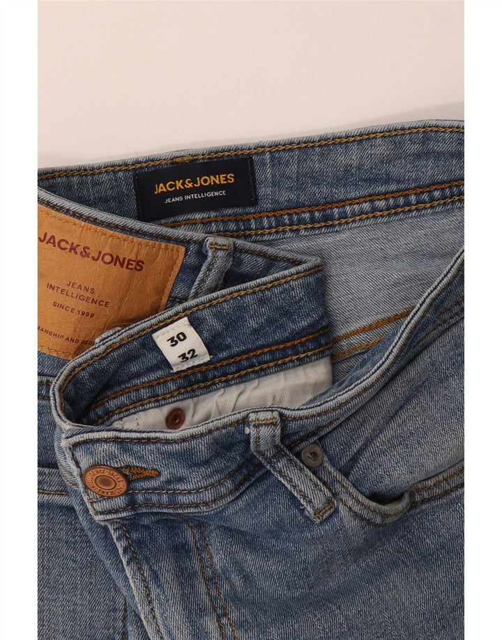 Jack & Jones Ανδρικό Liam Distressed Skinny Jeans W30 L32 Blue