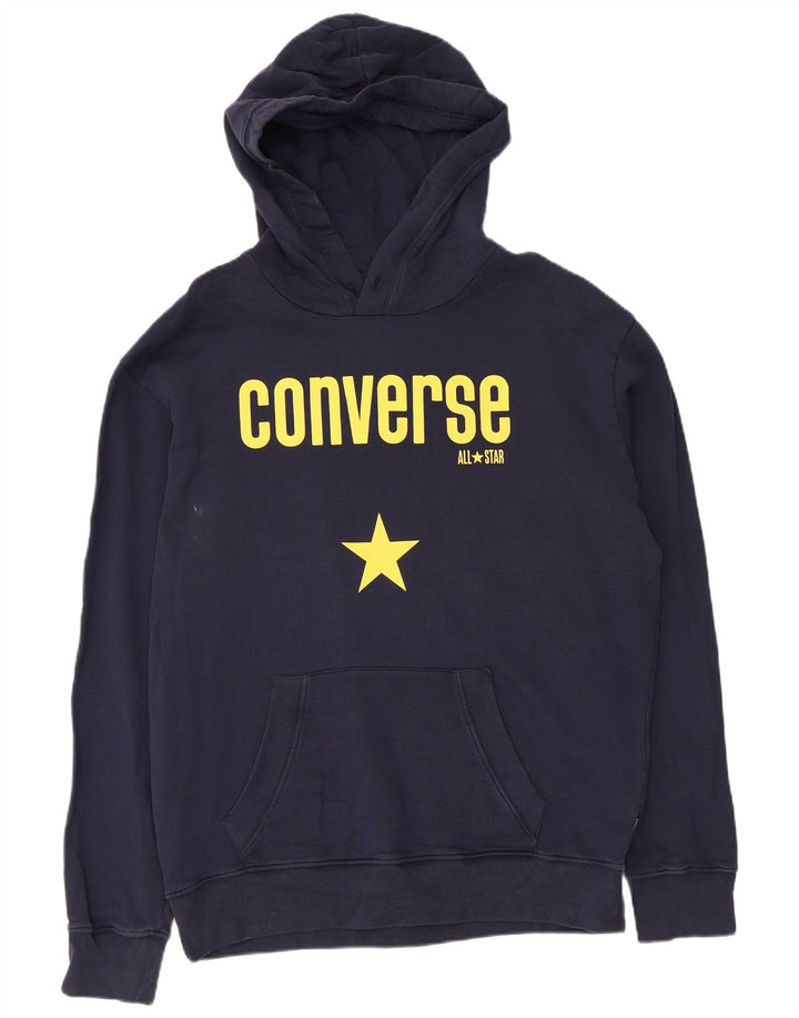 Ανδρικό Converse Graphic Hoodie Jumper Μεγάλο Ναυτικό Βαμβακερό
