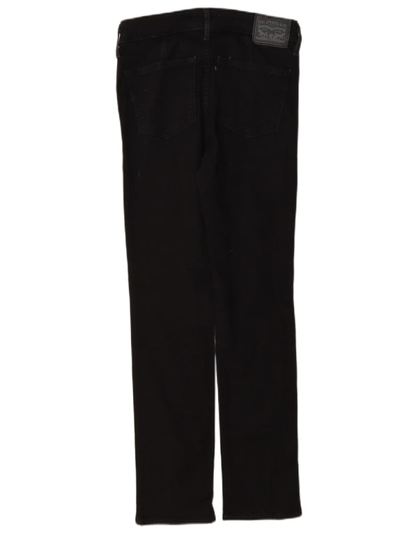 Levi's Womens 712 Slim Jeans W26 L30 Μαύρο Βαμβακερό