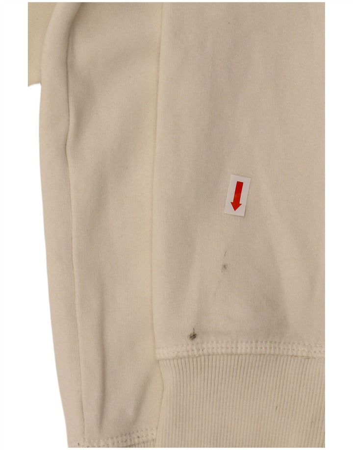 CHAMPION Γυναικείο Γραφικό Hoodie Jumper UK 14 Μεσαίο λευκό βαμβακερό