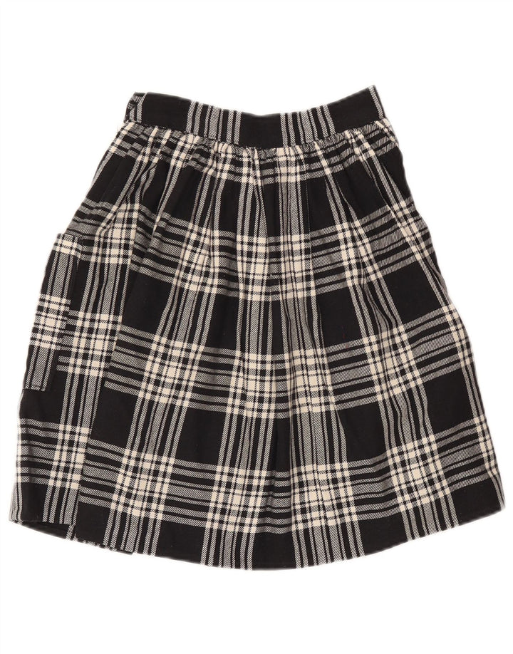 Vintage γυναικεία φούστα σε γραμμή Α W24 XS Black Check
