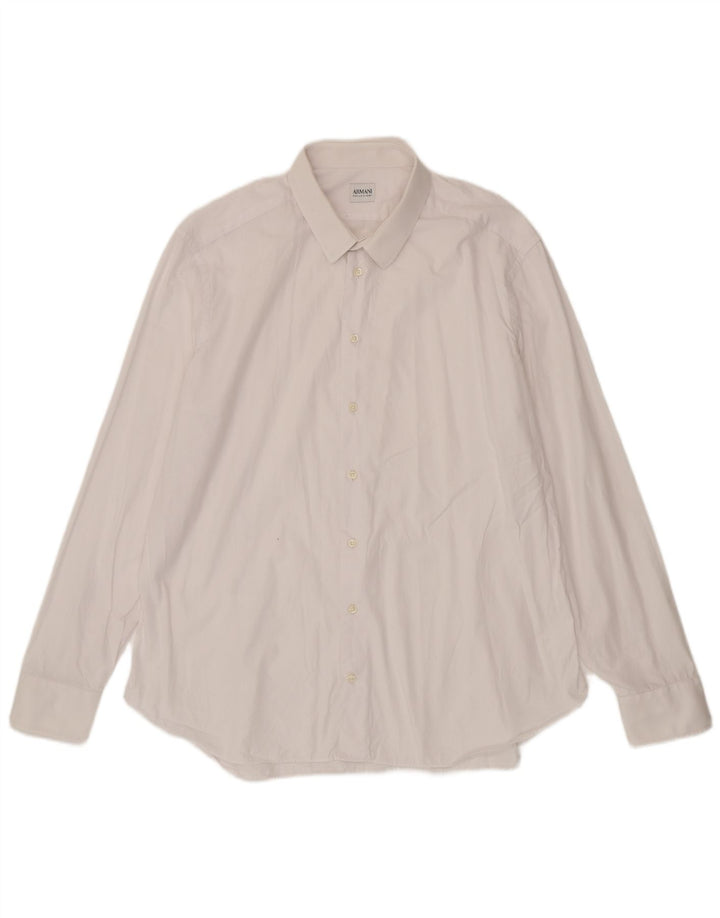 Ανδρικό πουκάμισο Armani Collezioni Μέγεθος 45 18 2XL Λευκό