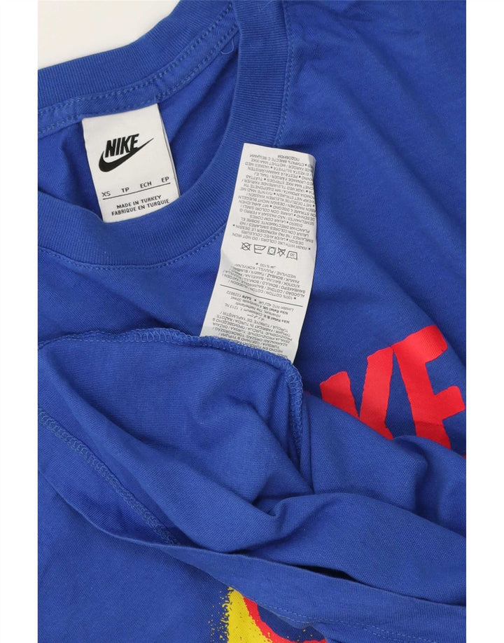 Ανδρικό γραφικό T-shirt Nike XS Μπλε βαμβακερό