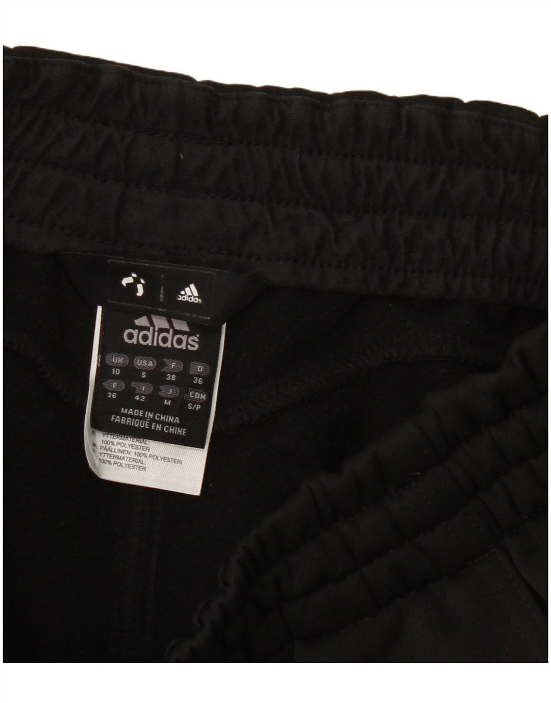 Γυναικεία αθλητική φόρμα Adidas Climalite Παντελόνι UK 10 Small Black Polyester