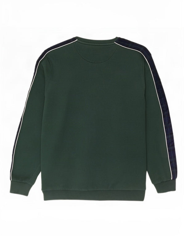 Lyle & Scott Ανδρικό γραφικό φούτερ Jumper XL Πράσινο Colourblock Βαμβακερό