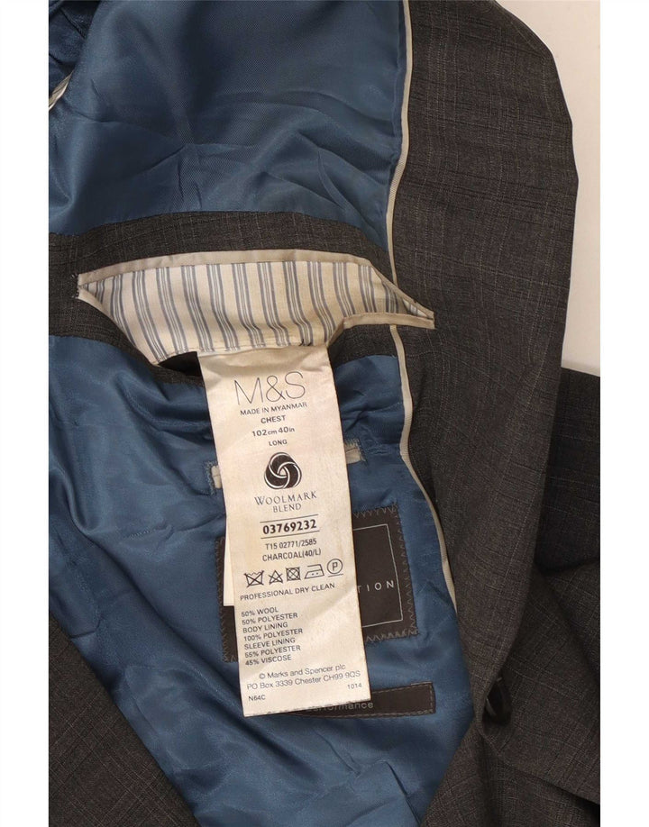 Marks & Spencer Ανδρικό μπουφάν blazer UK 40 μεσαίου γκρι μαλλί