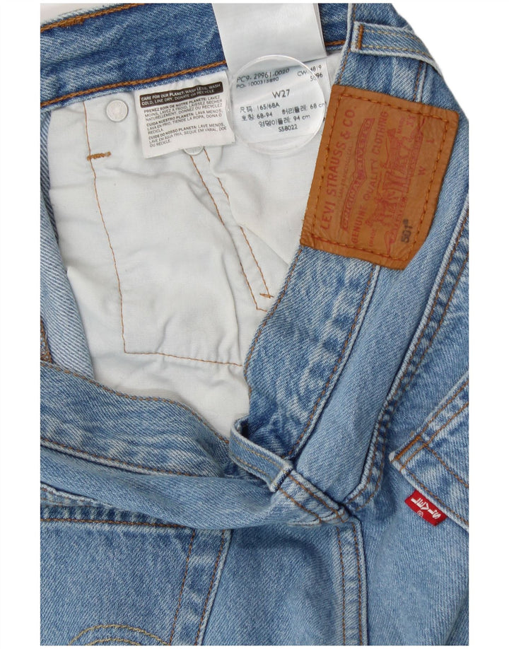 Levi's Womens 501 Distressed τζιν σορτς W27 μικρό μπλε βαμβακερό