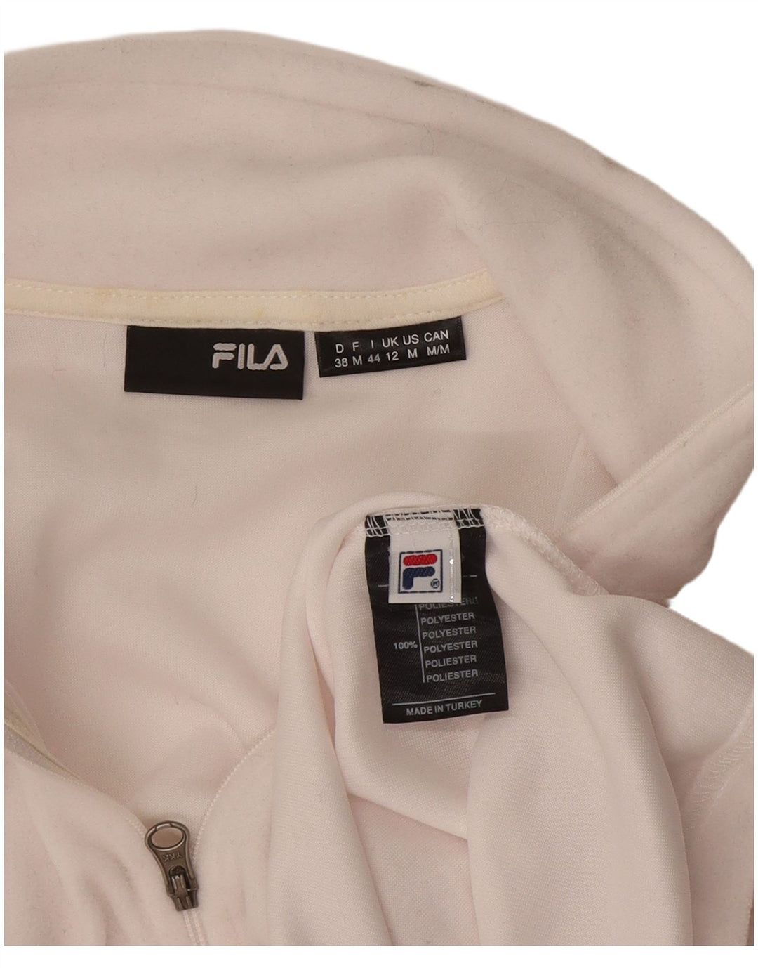 Fila Γυναικείο Fleece Jacket UK 12 Medium White Polyester