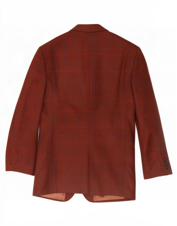 Vintage Ανδρικό σακάκι με 2 κουμπιά σακάκι UK 36 Small Brown Houndstooth