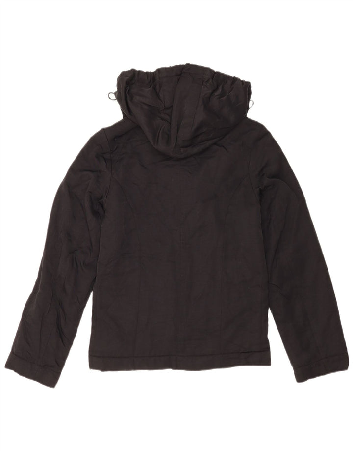 Γυναικείο Bomber Jacket με κουκούλα αερίου UK 6 XS Μαύρο Πολυαμίδιο