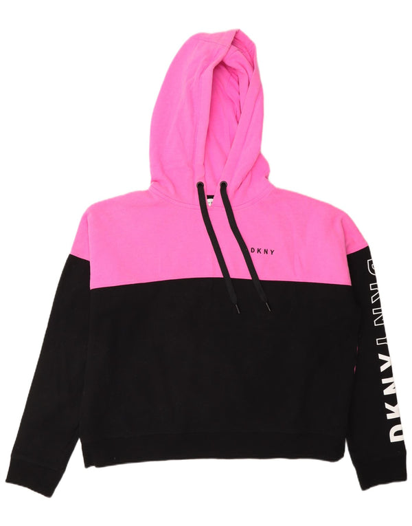 Γυναικείο γραφικό υπερμεγέθη κουκούλα Dkny UK 14 Medium Pink Colourblock