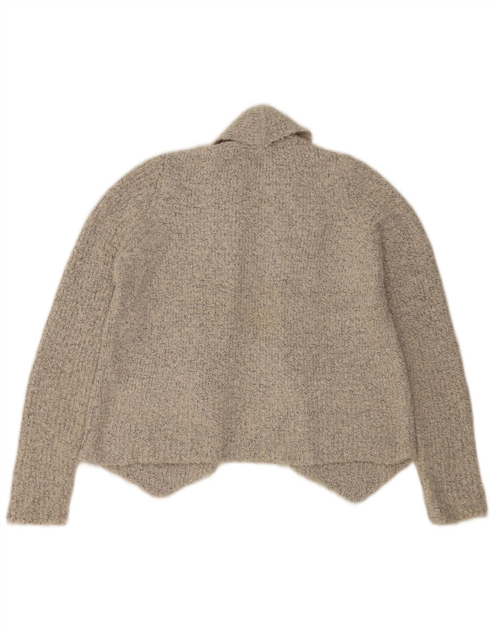 Marks & Spencer Γυναικείο Crop Open Cardigan πουλόβερ UK 14 Medium Grey Flecked