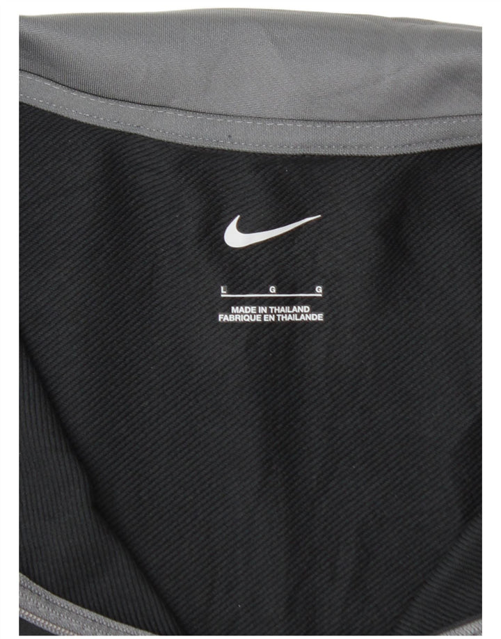 Ανδρική φόρμα πουλόβερ με φερμουάρ NIKE Top Large Μαύρο Πολυεστέρας