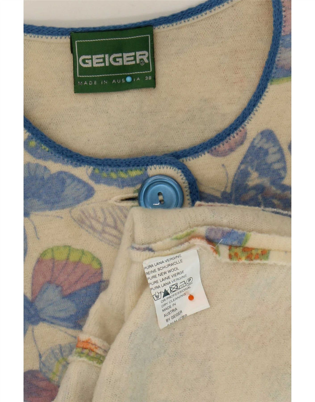 Γυναικείο μπουφάν μπλέιζερ με 5 κουμπιά Geiger EU 38 Medium Off White Butterfly