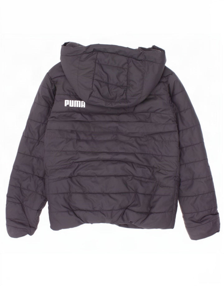 Μπουφάν Puma Boys με κουκούλα με επένδυση 5-6 ετών μαύρο πολυεστέρα