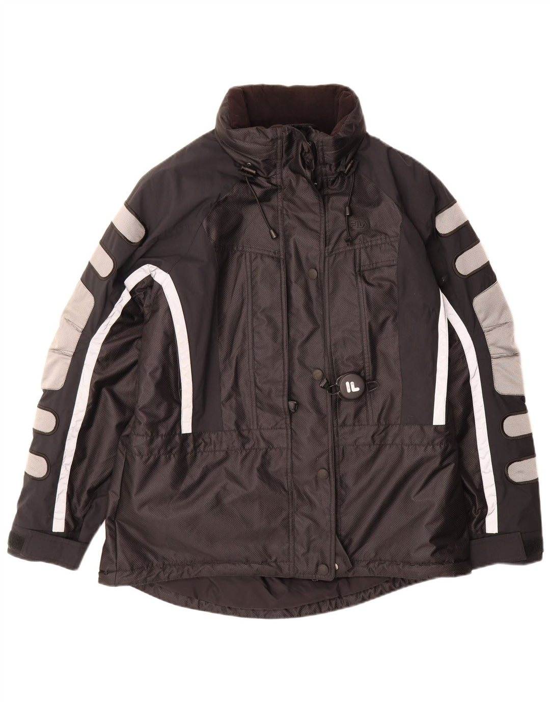 Γυναικείο γραφικό παλτό FILA Windbreaker UK 16 Large Black Colourblock