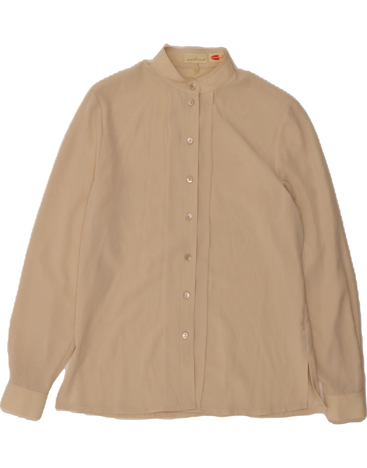 ALEXANDER Womens Shirt Blouse UK 12 Medium  Beige Polyester Vintage Alexander and Second-Hand Alexander from Messina Hembry 