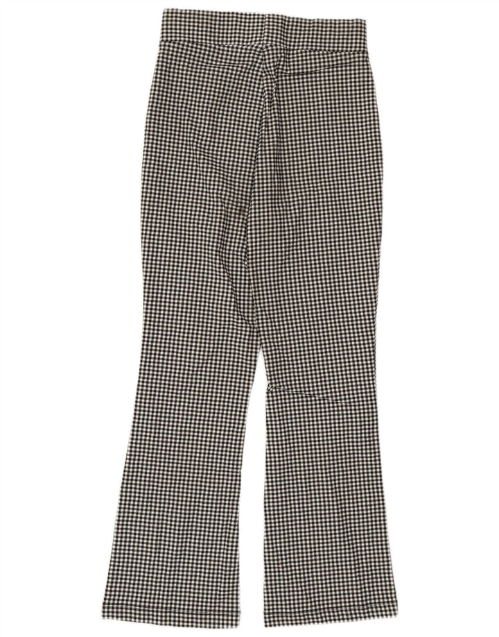 ZARA Γυναικείο παντελόνι Chino Bootcut Medium W28 L26 Μαύρο Gingham
