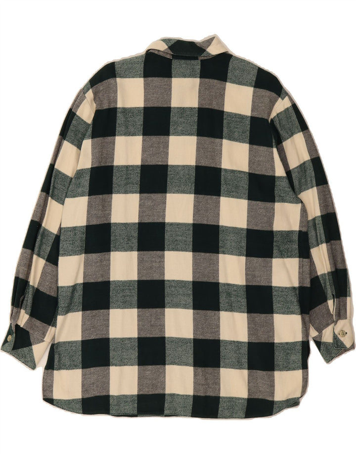 WILLMS Womens Flannel Shirt UK 20 2XL Green Check Cotton Vintage Willms and Second-Hand Willms from Messina Hembry 
