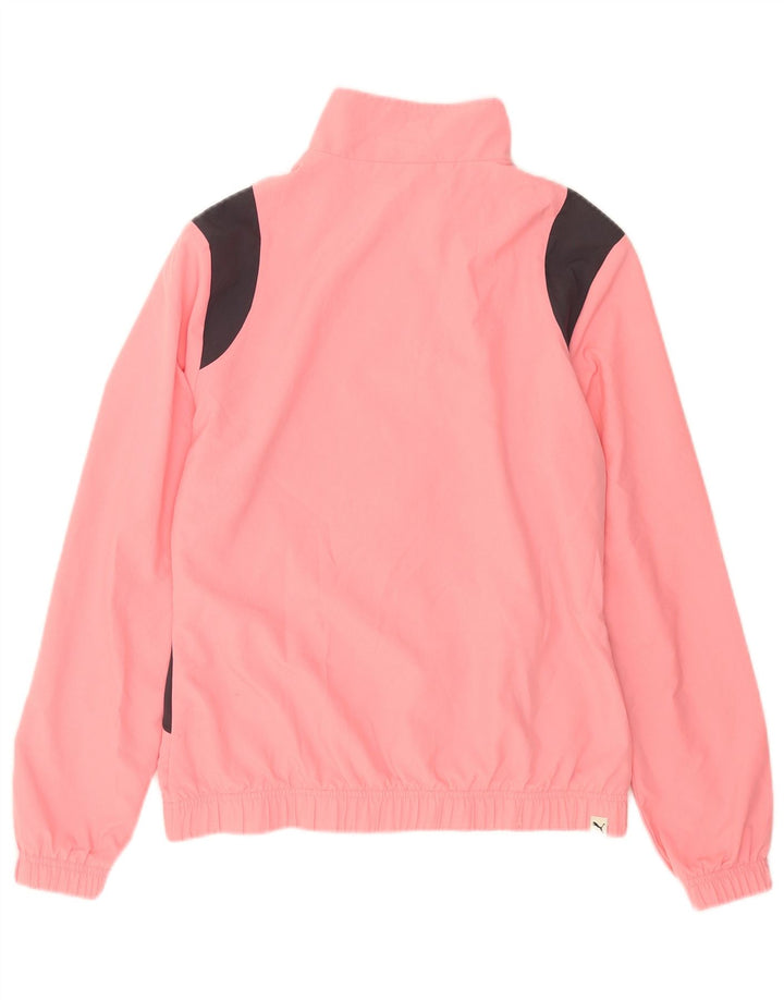 Puma Γυναικεία αθλητική φόρμα Top Jacket UK 14 Medium Pink Colourblock Polyester