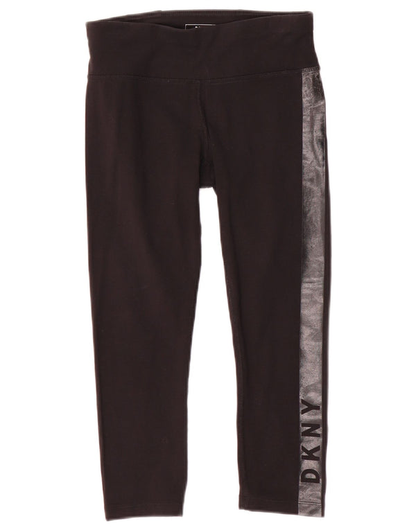 Dkny Γυναικεία Γραφικά Κάπρι Κολάν UK 4 XS Μαύρο Colourblock Βαμβακερό