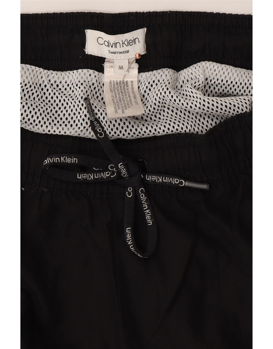 CALVIN KLEIN Ανδρικό γραφικό σορτς κολύμβησης μεσαίο μαύρο πολυεστέρα