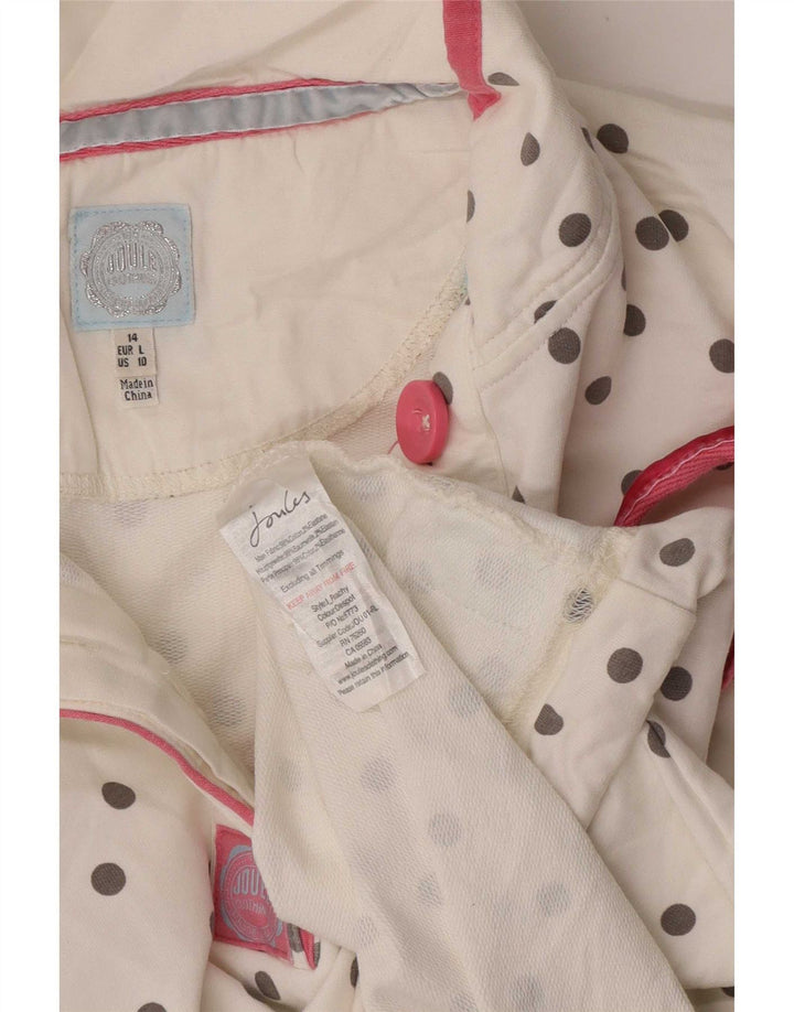 Joules Γυναικεία φούτερ με λαιμόκοψη με κουμπιά Jumper UK 14 Large White Pot