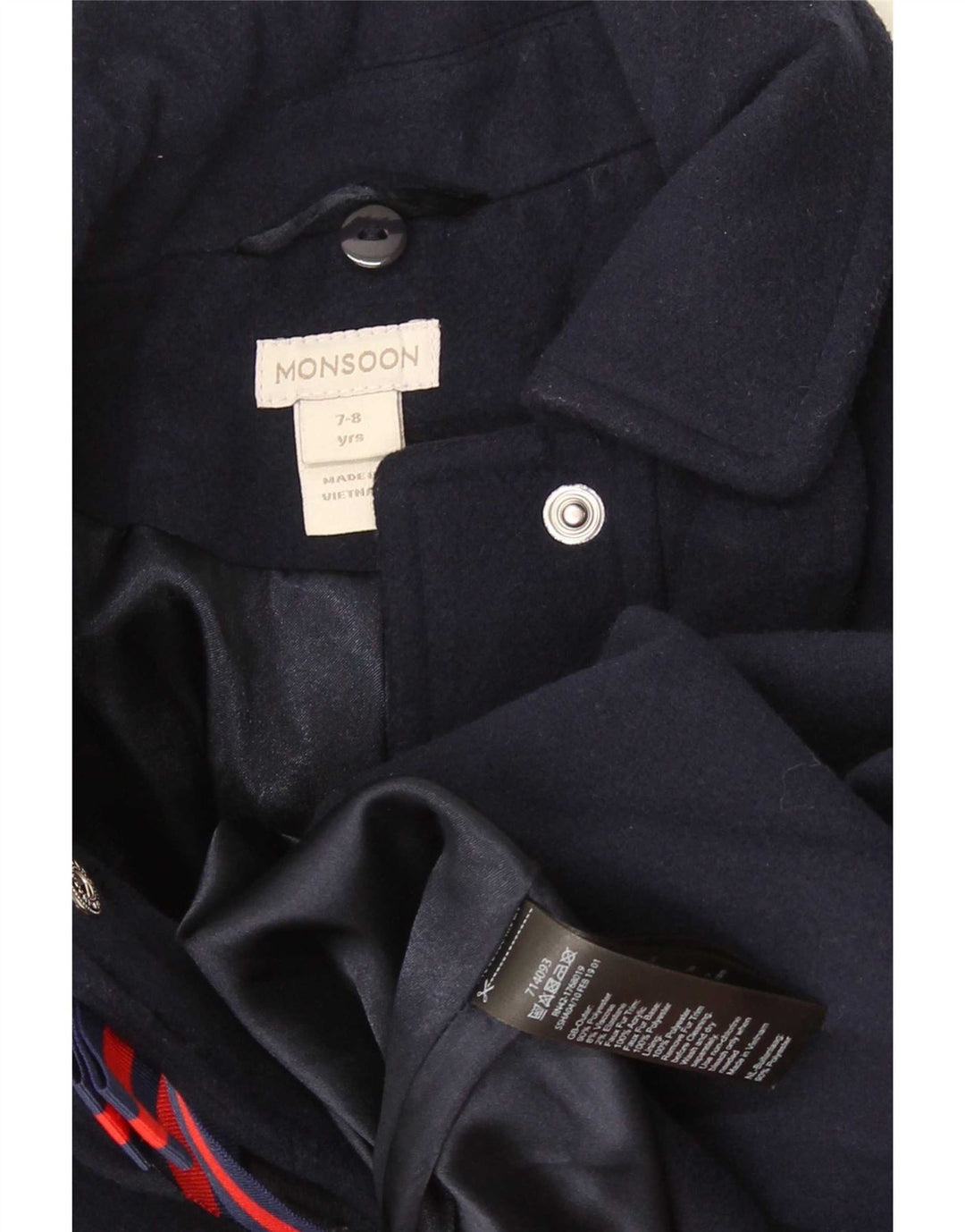 Πανωφόρι Monsoon Girls 7-8 Years Navy Blue Colorblock Polyester
