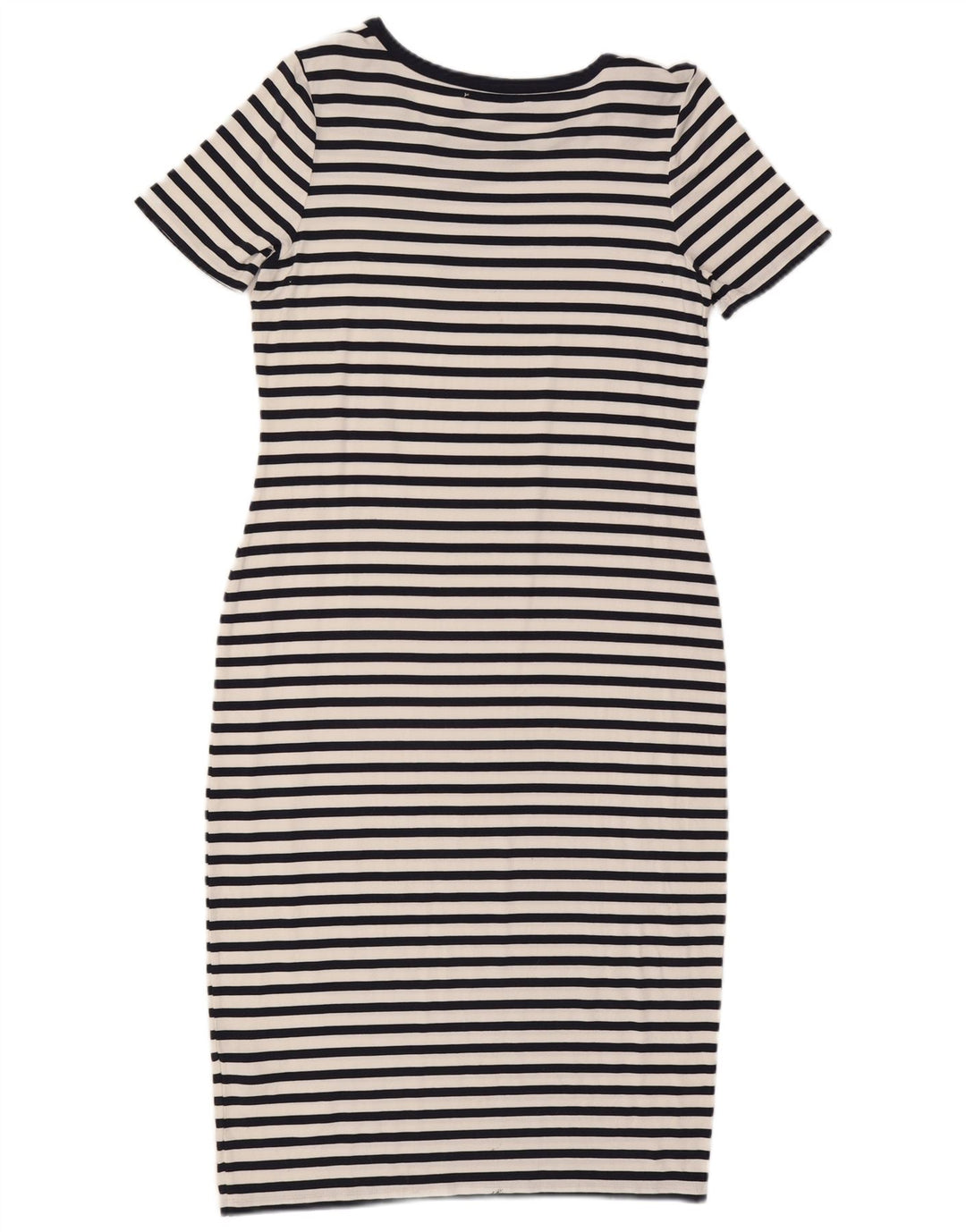 Γυναικείο φόρεμα με θήκη Marks & Spencer UK 12 Medium Navy Blue ριγέ βισκόζη