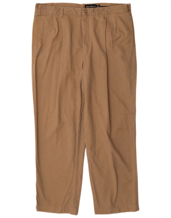 Eddie Bauer Ανδρικό ίσιο παντελόνι Chino W40 L30 Καφέ βαμβακερό
