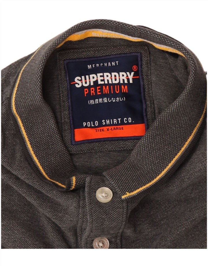 Ανδρικό μπλουζάκι πόλο Superdry XL Γκρι