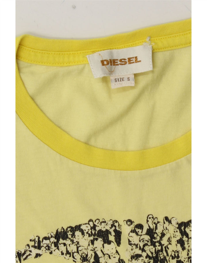 Ανδρικό γραφικό T-Shirt DIESEL Top Small Yellow Colourblock