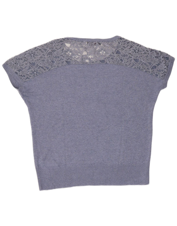 Trussardi Jeans γυναικείο μπλουζάκι υπερμεγέθη τοπ UK 18 XL μπλε βισκόζη