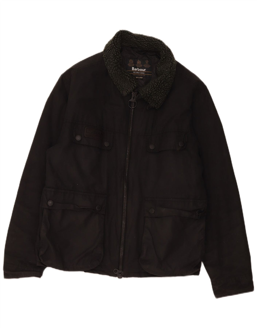 Μπουφάν Barbour Mens Sherpa Utility UK 44 2XL Μαύρο βαμβακερό