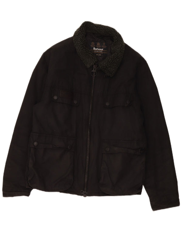 Μπουφάν Barbour Mens Sherpa Utility UK 44 2XL Μαύρο βαμβακερό