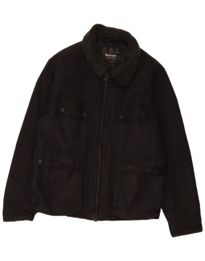 Μπουφάν Barbour Mens Sherpa Utility UK 44 2XL Μαύρο βαμβακερό