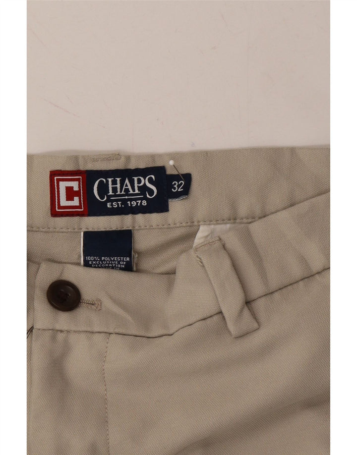 CHAPS Mens Chino Shorts W32 Medium Beige Polyester Vintage Chaps and Second-Hand Chaps from Messina Hembry 