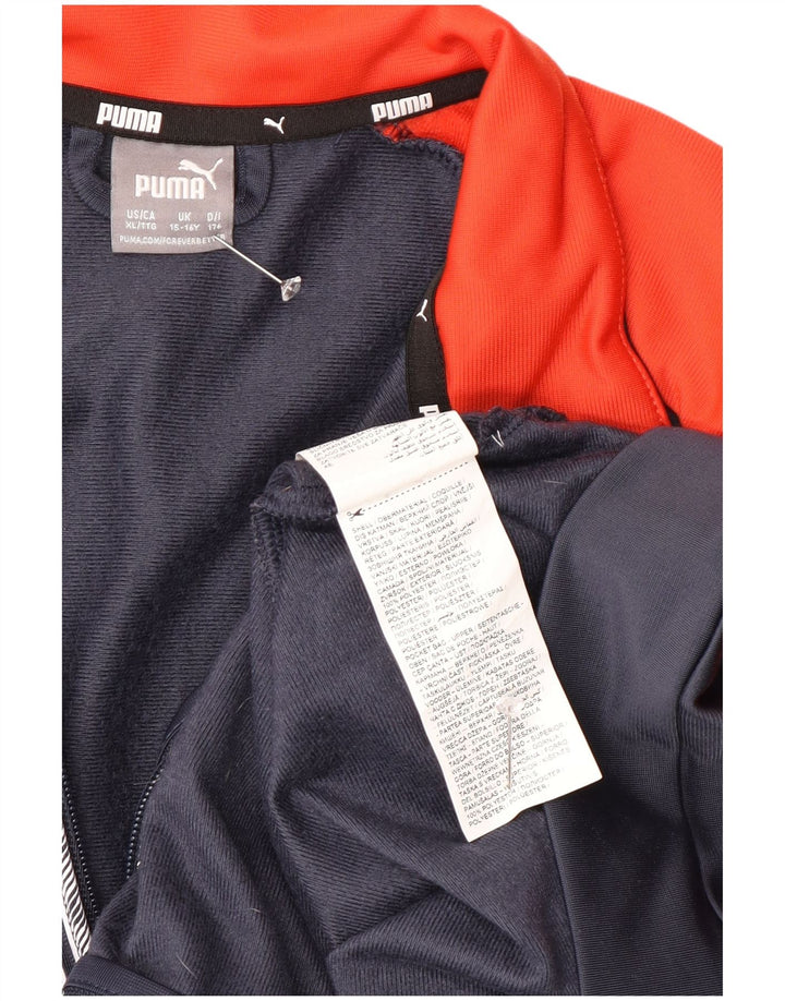 Puma Boys Graphic αθλητική φόρμα Top μπουφάν 15-16 ετών Γκρι Colourblock