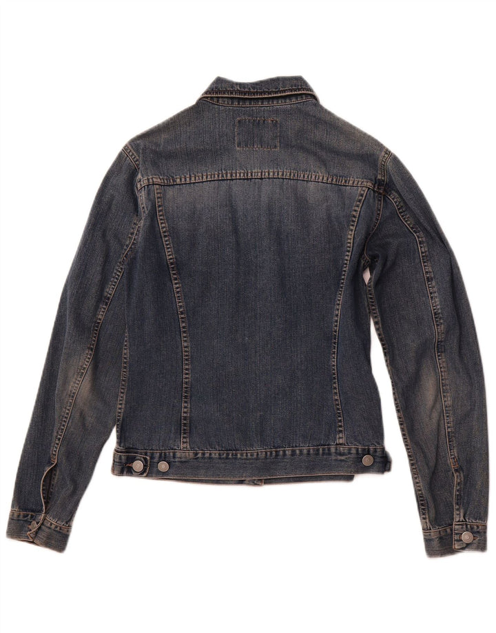 Γυναικείο τζιν μπουφάν SISLEY UK 10 Small Navy Blue Cotton