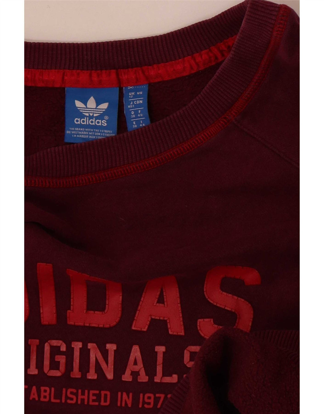Γυναικείο Φούτερ Adidas Graphic Jumper UK 12 Medium Burgundy